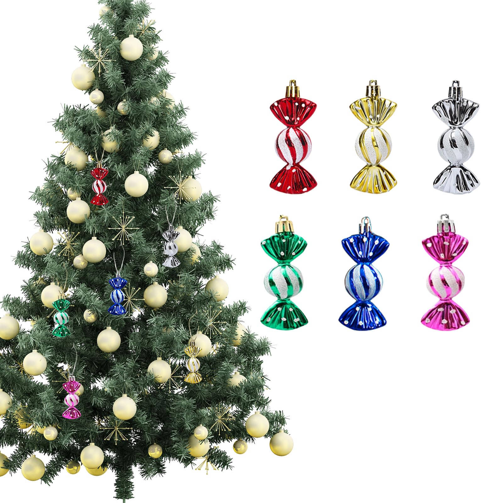 Amazon | Feiangelクリスマス キャンディケーン オーナメント 6個